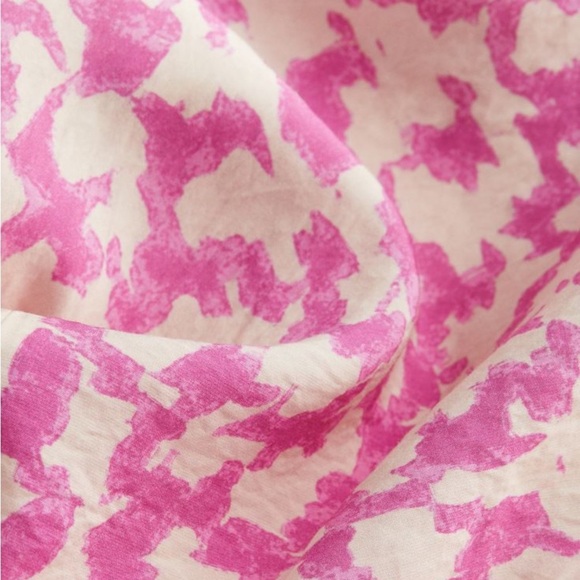 h&m tie detailed crepe v neck Maxi dress Pink Cream Loose Fit S/M - Picture 4 of 14